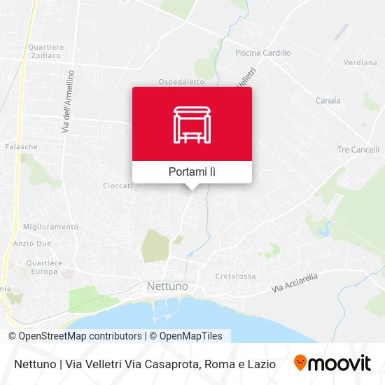 Mappa Nettuno | Via Velletri Via Casaprota
