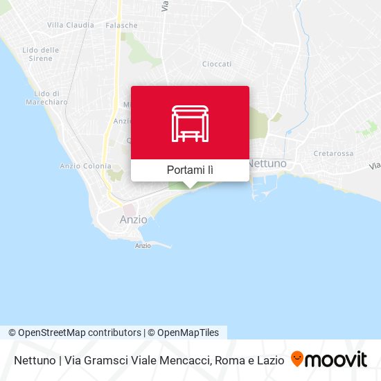 Mappa Nettuno | Via Gramsci Viale Mencacci