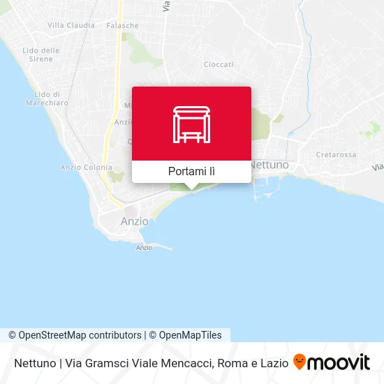 Mappa Nettuno | Via Gramsci Viale Mencacci