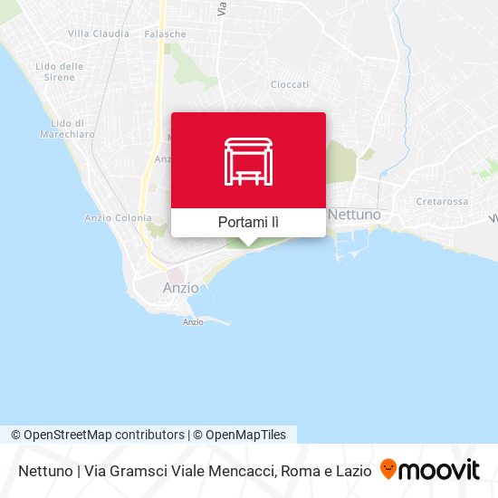 Mappa Nettuno | Via Gramsci Viale Mencacci