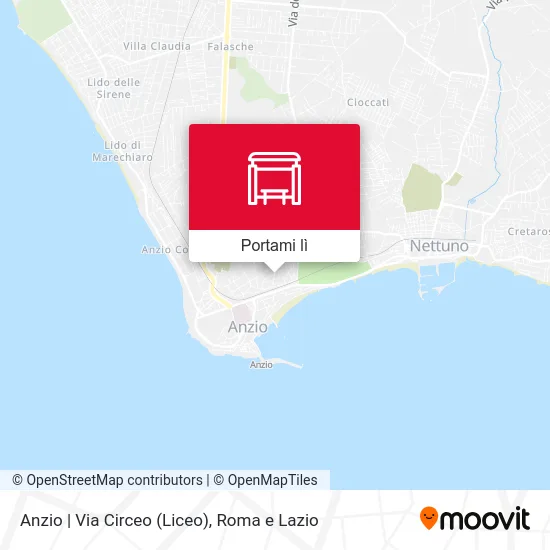 Mappa Anzio | Via Circeo (Liceo)