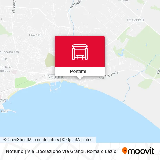 Mappa Nettuno | Via Liberazione Via Grandi