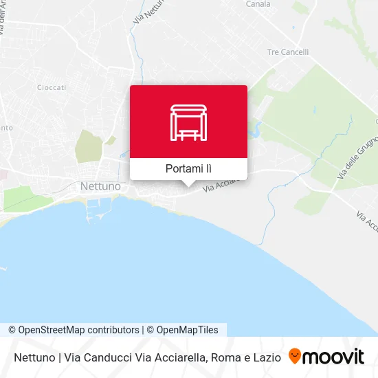 Mappa Nettuno | Via Canducci Via Acciarella