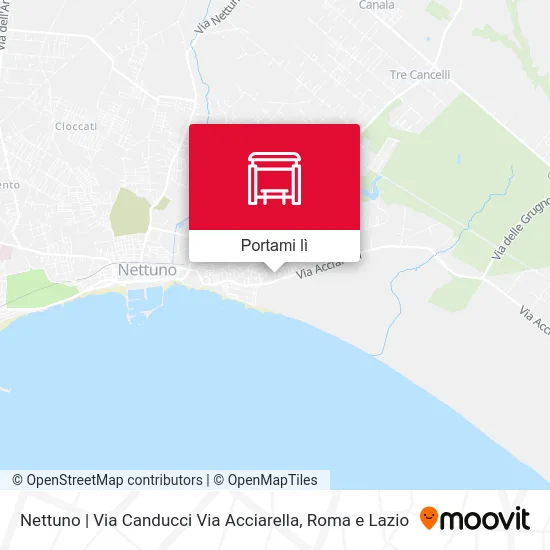 Mappa Nettuno | Via Canducci Via Acciarella