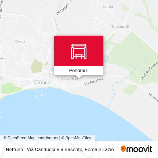 Mappa Nettuno | Via Canducci Via Basento
