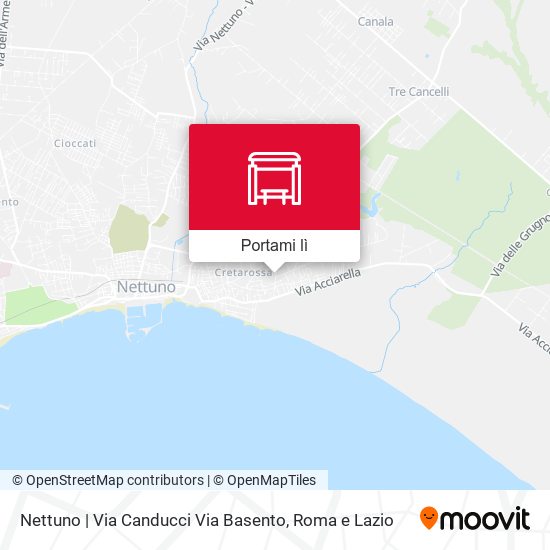 Mappa Nettuno | Via Canducci Via Basento