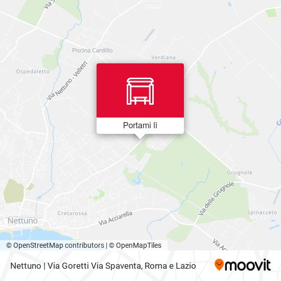 Mappa Nettuno | Via Goretti Via Spaventa