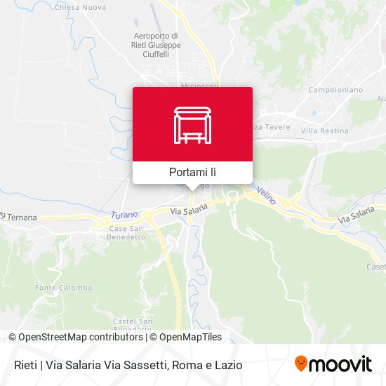 Mappa Rieti | Via Salaria Via Sassetti
