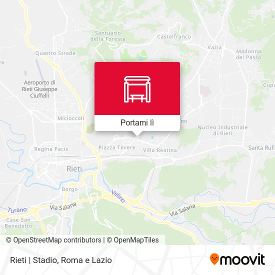 Mappa Rieti | Stadio