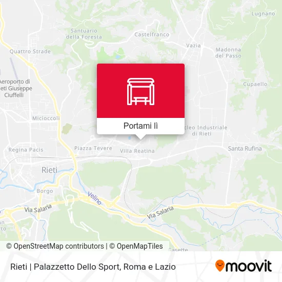 Mappa Rieti | Palazzetto Dello Sport