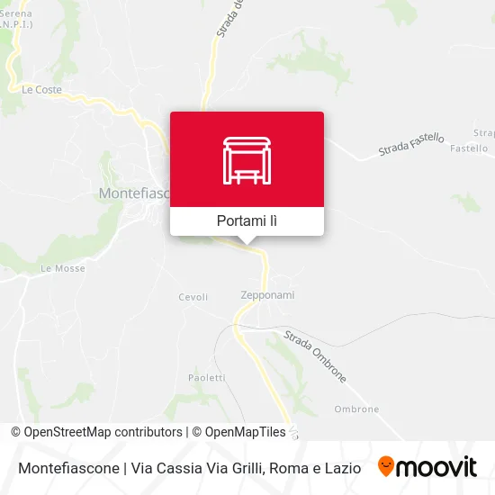 Mappa Montefiascone | Via Cassia Via Grilli