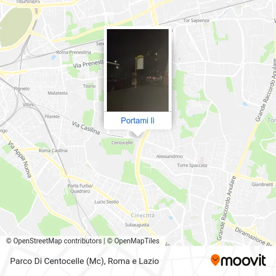 Mappa Parco Di Centocelle (Mc)