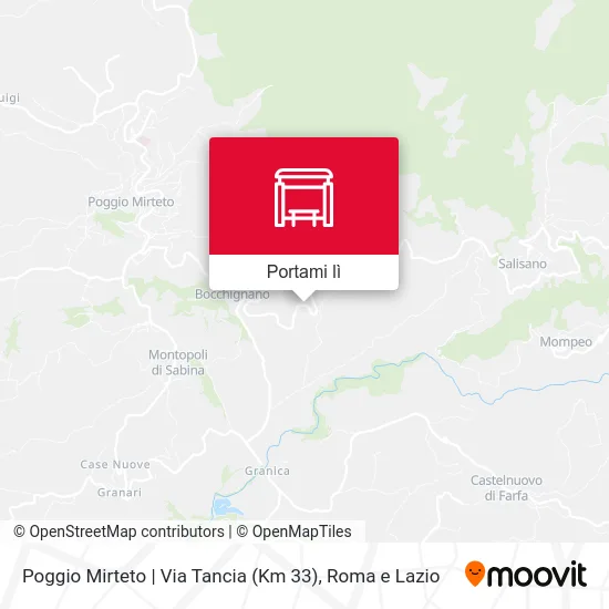 Mappa Poggio Mirteto | Via Tancia (Km 33)