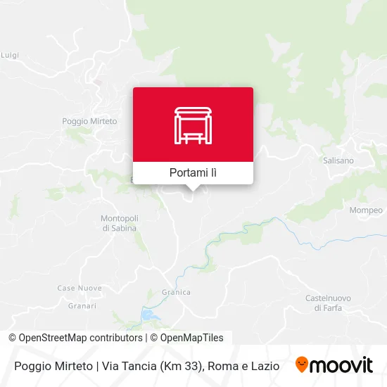 Mappa Poggio Mirteto | Via Tancia (Km 33)