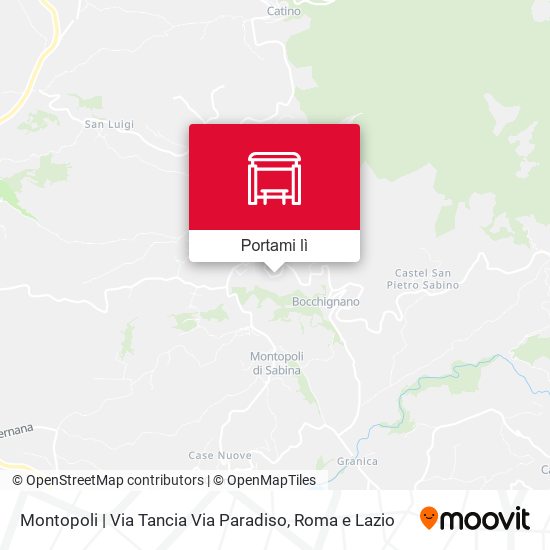 Mappa Montopoli | Via Tancia Via Paradiso