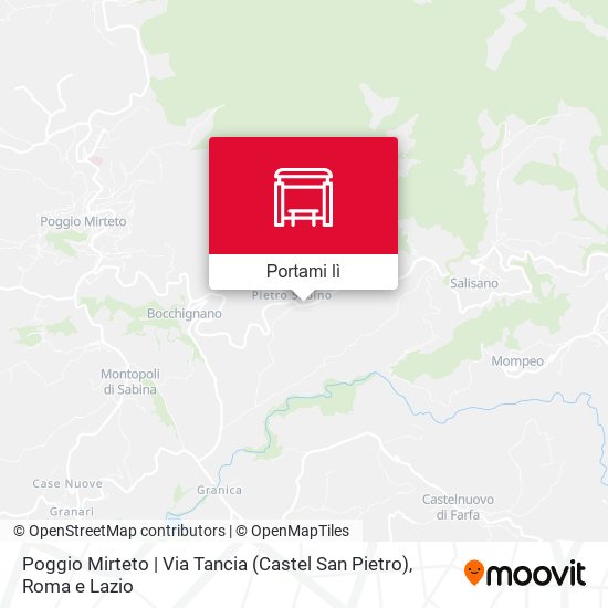 Mappa Poggio Mirteto | Via Tancia (Castel San Pietro)
