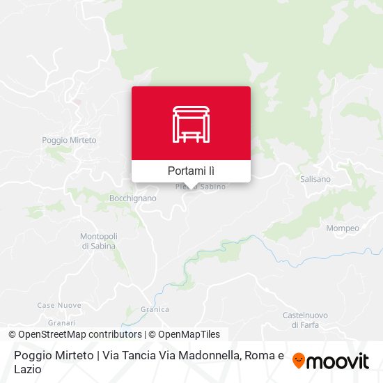 Mappa Poggio Mirteto | Via Tancia Via Madonnella