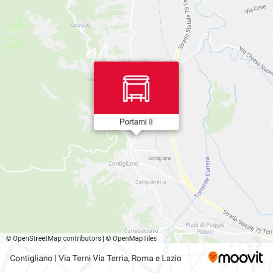 Mappa Contigliano | Via Terni Via Terria