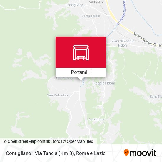 Mappa Contigliano | Via Tancia (Km 3)