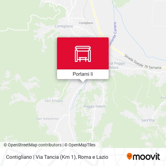 Mappa Contigliano | Via Tancia (Km 1)