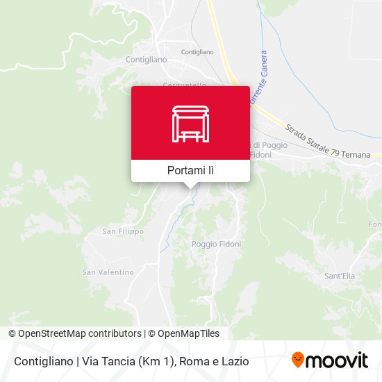 Mappa Contigliano | Via Tancia (Km 1)