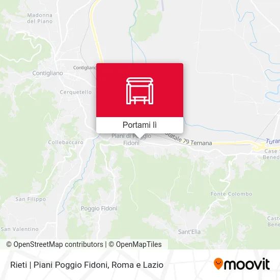 Mappa Rieti | Piani Poggio Fidoni