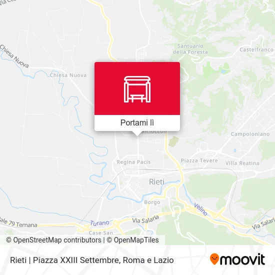 Mappa Rieti | Piazza XXIII Settembre