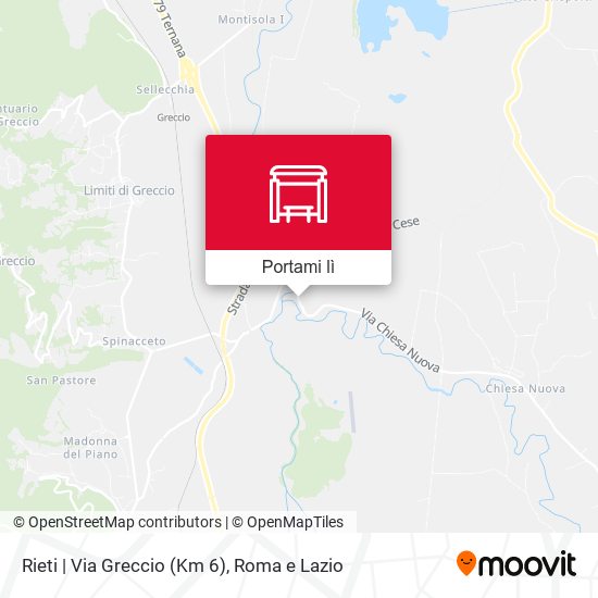 Mappa Rieti | Via Greccio (Km 6)