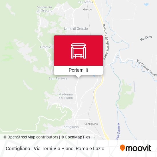 Mappa Contigliano | Via Terni Via Piano