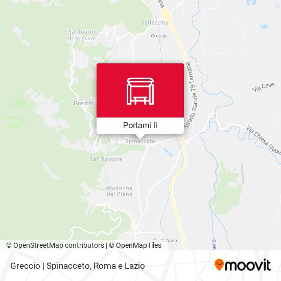 Mappa Greccio | Spinacceto