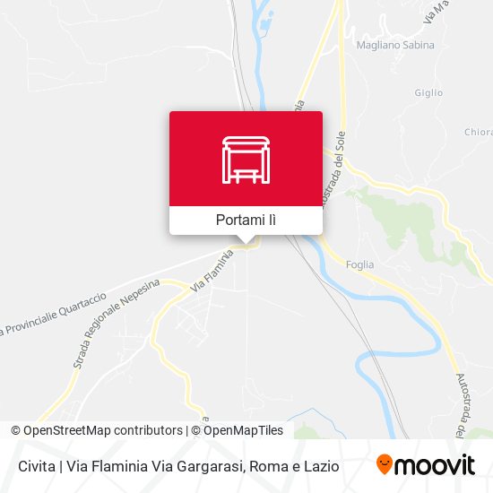 Mappa Civita | Via Flaminia Via Gargarasi