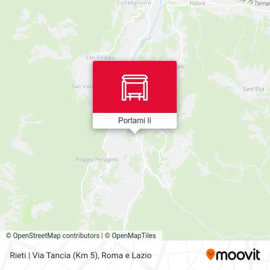 Mappa Rieti | Via Tancia (Km 5)