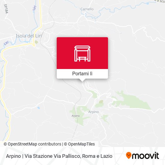 Mappa Arpino | Via Stazione Via Pallisco