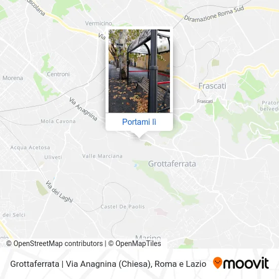 Mappa Grottaferrata | Via Anagnina (Chiesa)