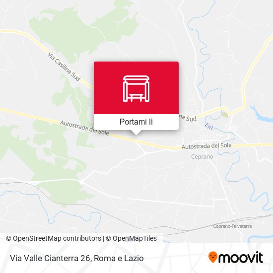 Mappa Via Valle Cianterra 26