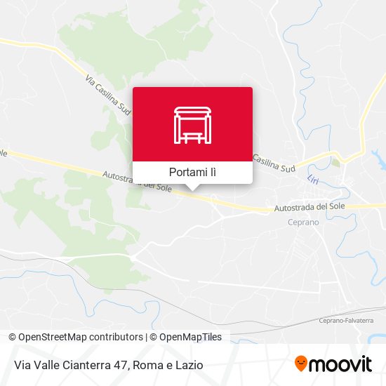 Mappa Via Valle Cianterra 47
