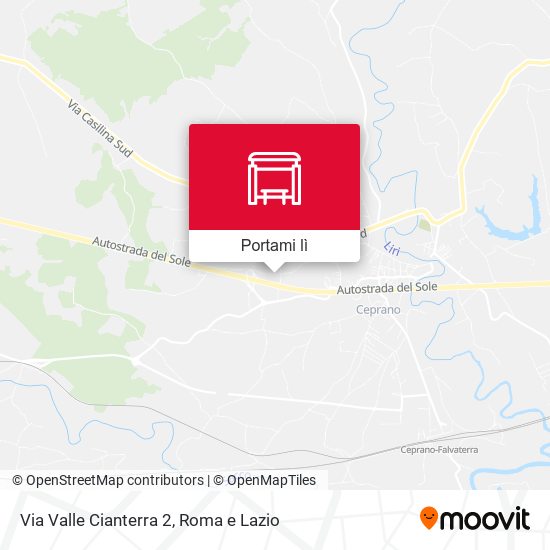 Mappa Via Valle Cianterra 2