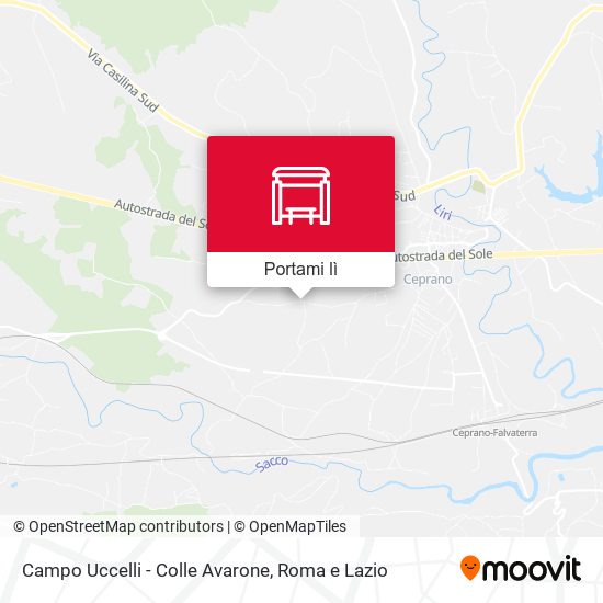 Mappa Campo Uccelli - Colle Avarone