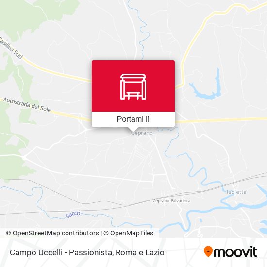 Mappa Campo Uccelli - Passionista