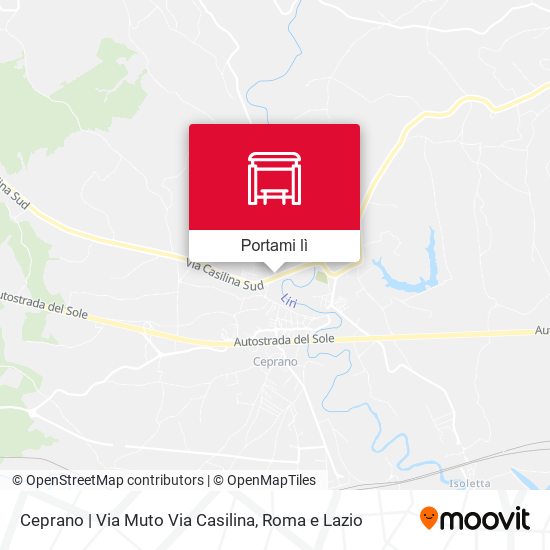 Mappa Ceprano | Via Muto Via Casilina