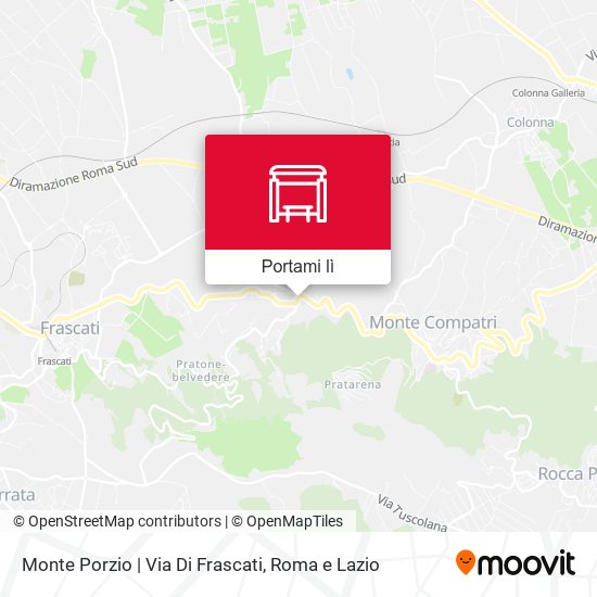 Mappa Monte Porzio | Via Di Frascati