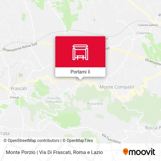 Mappa Monte Porzio | Via Di Frascati