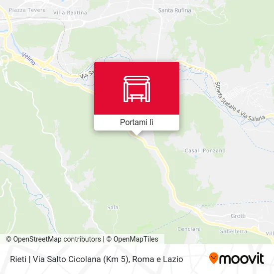 Mappa Rieti | Via Salto Cicolana (Km 5)