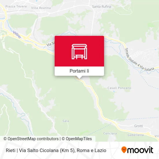 Mappa Rieti | Via Salto Cicolana (Km 5)