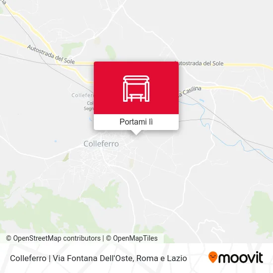 Mappa Colleferro | Via Fontana Dell'Oste