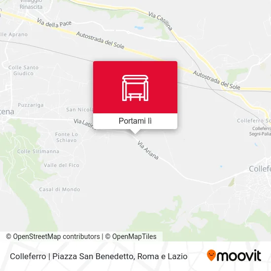 Mappa Colleferro | Piazza San Benedetto