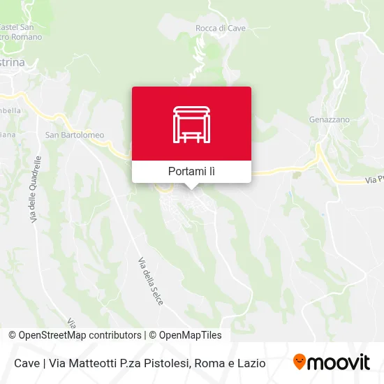 Mappa Cave | Via Matteotti P.za Pistolesi