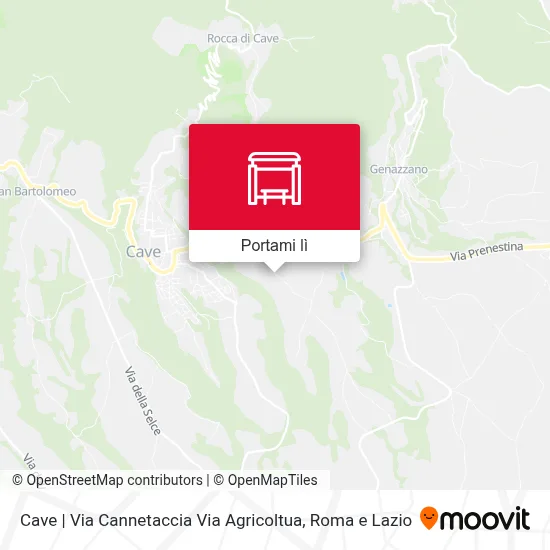 Mappa Cave | Via Cannetaccia Via Agricoltua