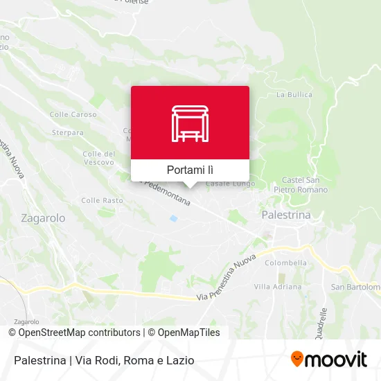 Mappa Palestrina | Via Rodi