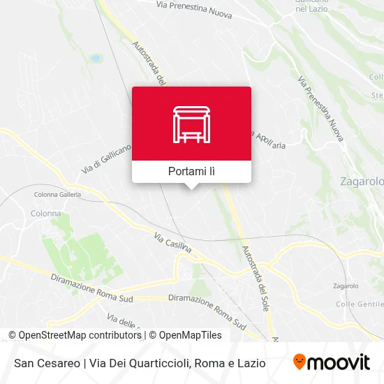 Mappa San Cesareo | Via Dei Quarticcioli